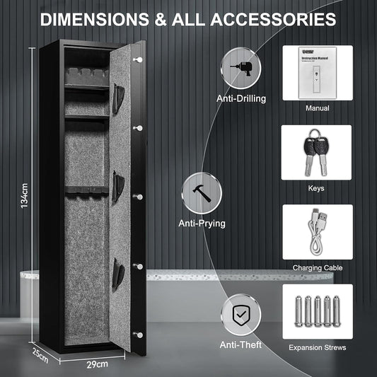 Rifle Safes Locker, Biometric Fingerprint Safety Box, Gun Safe Cabinet, Alarmed Safes, Electronic Home/Office Safes17