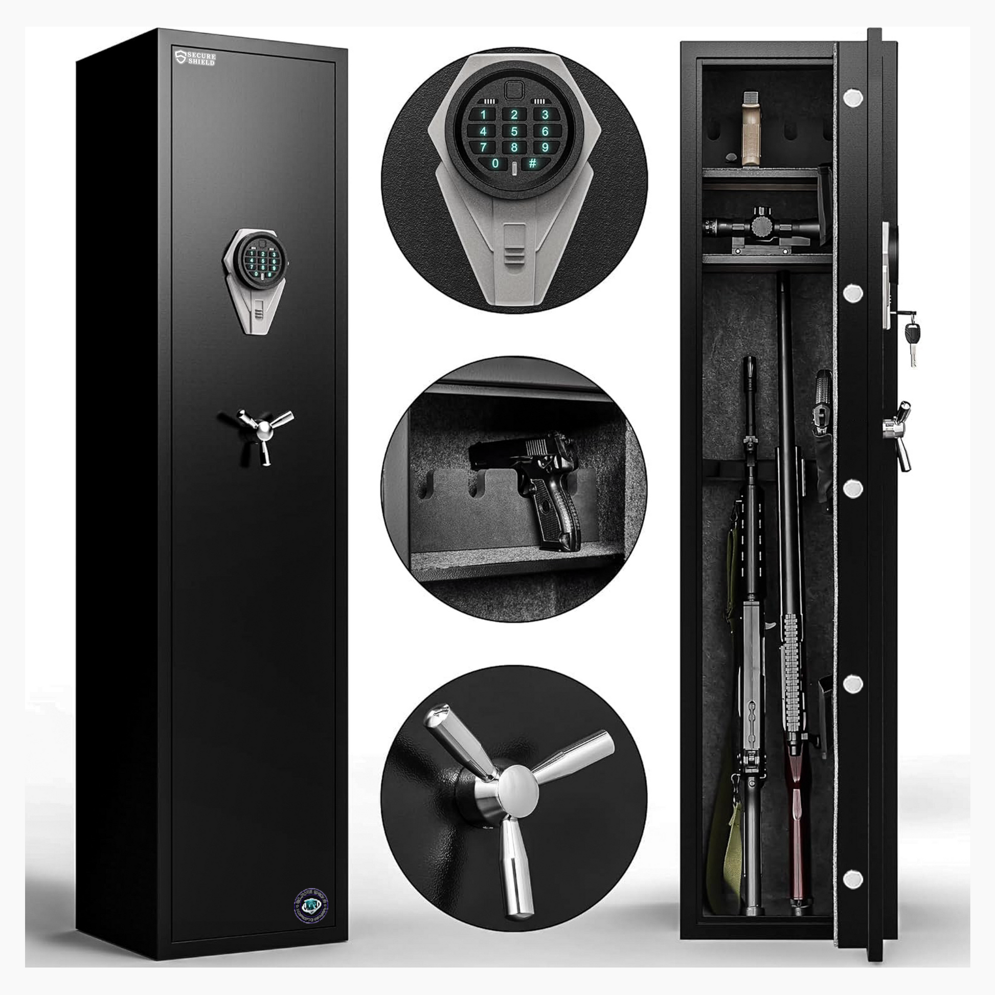 Rifle Safes Locker, Biometric Fingerprint Safety Box, Gun Safe Cabinet, Alarmed Safes, Electronic Home/Office Safes19