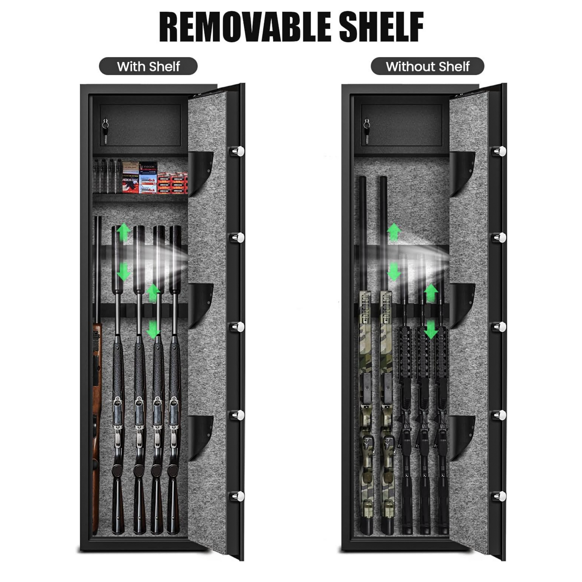Rifle Safes Locker, Biometric Fingerprint Safety Box, Gun Safe Cabinet, Alarmed Safes, Electronic Home/Office Safes9