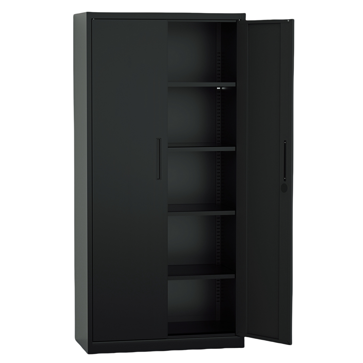Steel Swing Door Inner Handle Filing Cabinet Storage Cupboard Locker - Black