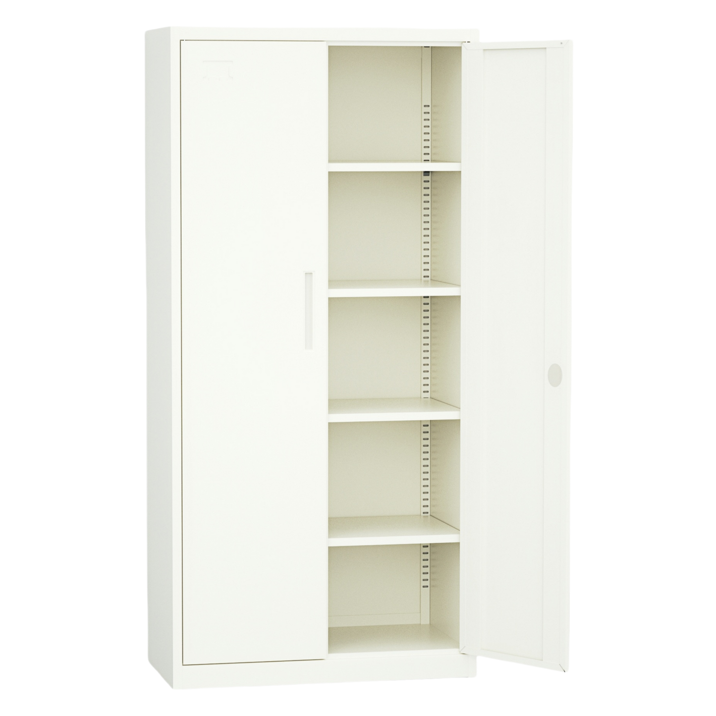 Steel Swing Door Inner Handle Filing Cabinet Storage Cupboard Locker - White