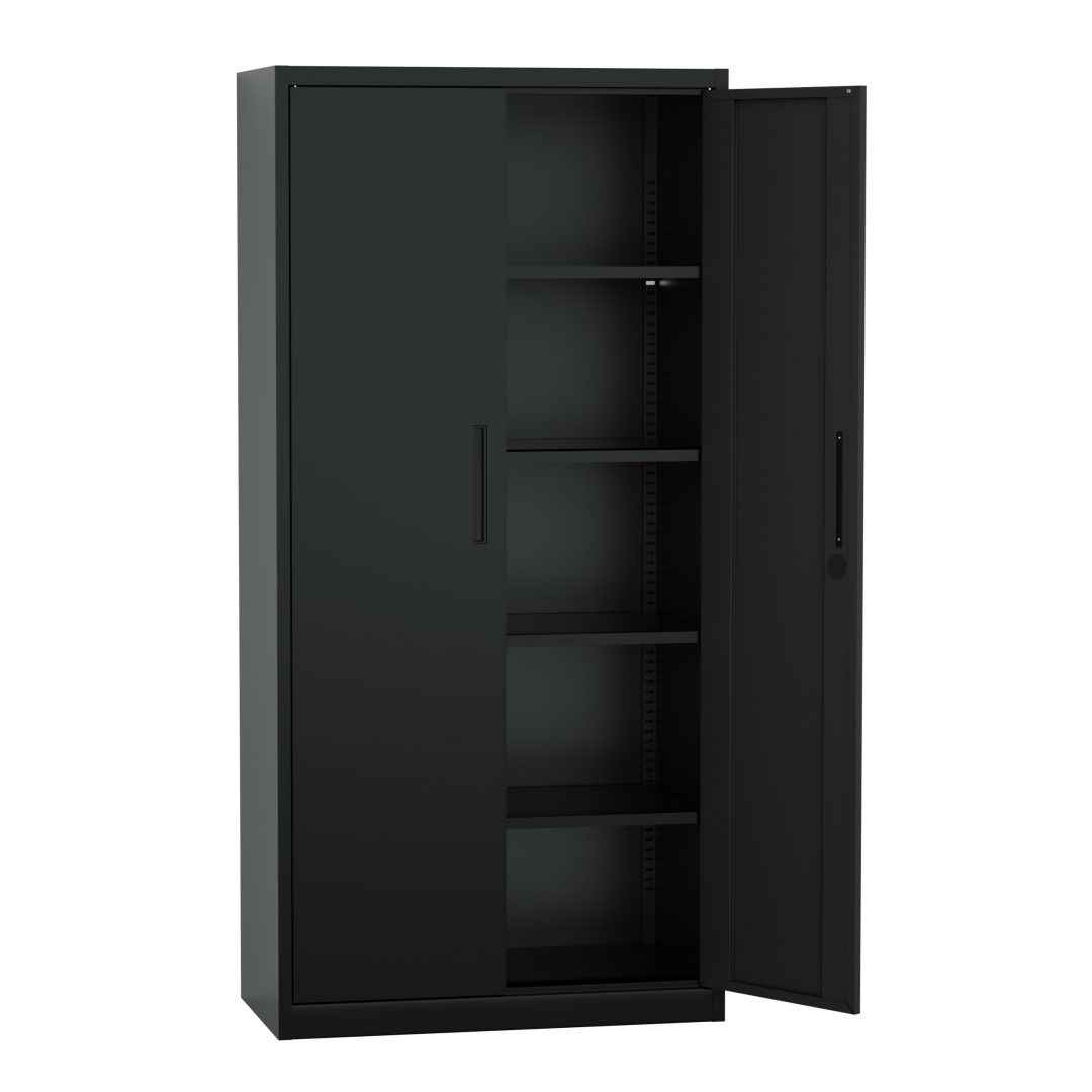 Steel Filing Cabinet Office/Home Storage Cupboard Locker File Organizer - Black