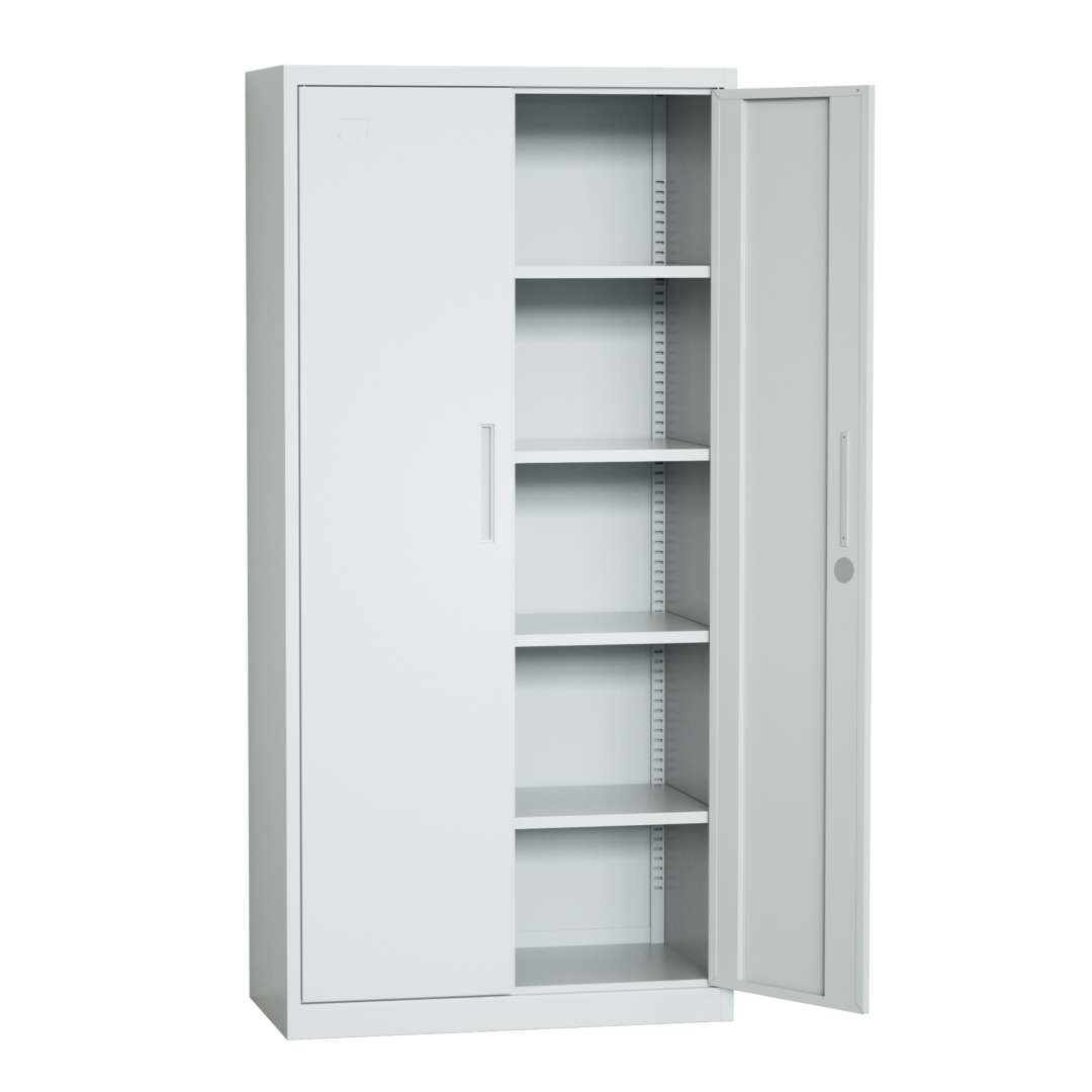 Steel Filing Cabinet Office/Home Storage Cupboard Locker File Organizer - Light Grey