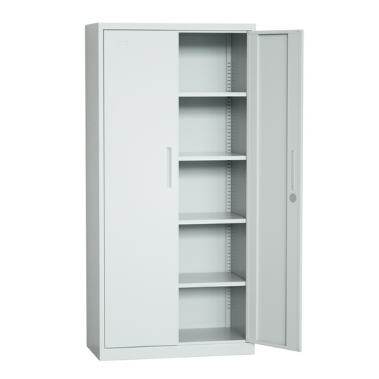 Steel Filing Cabinet Office/Home Storage Cupboard Locker File Organizer - Light Grey