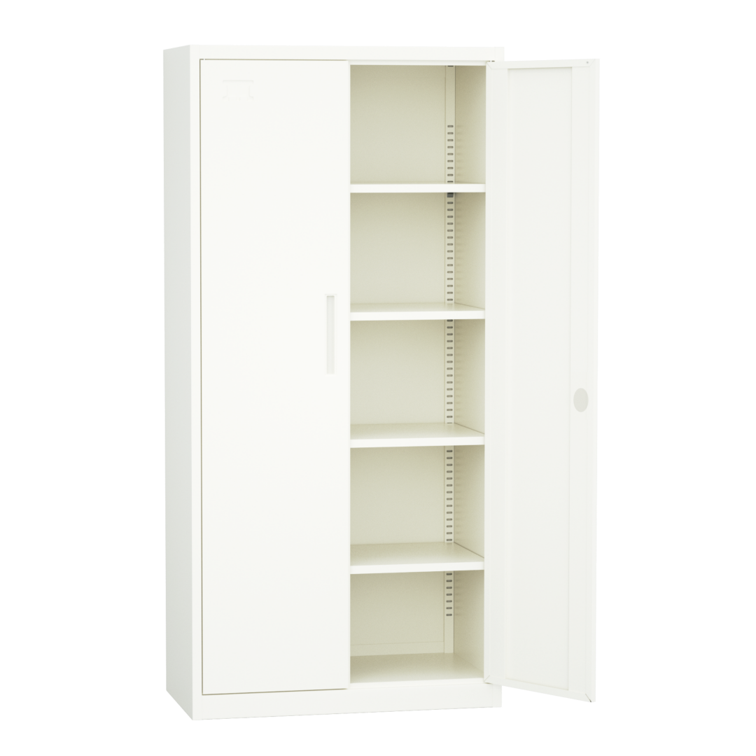 Steel Filing Cabinet Office/Home Storage Cupboard Locker File Organizer - White