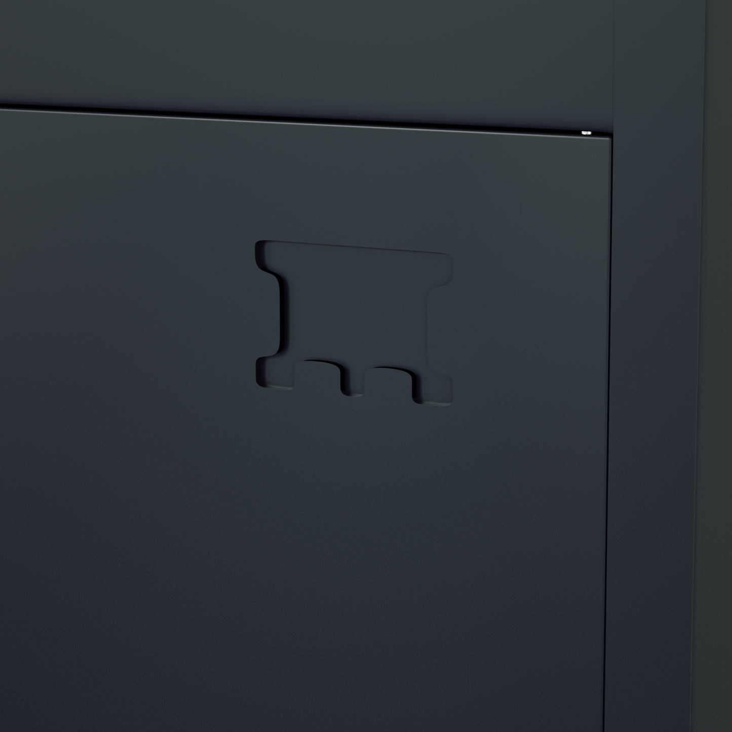 Steel 15 Door Locker Cupboard Storage Cabinet Inner Handle With Lock - Black