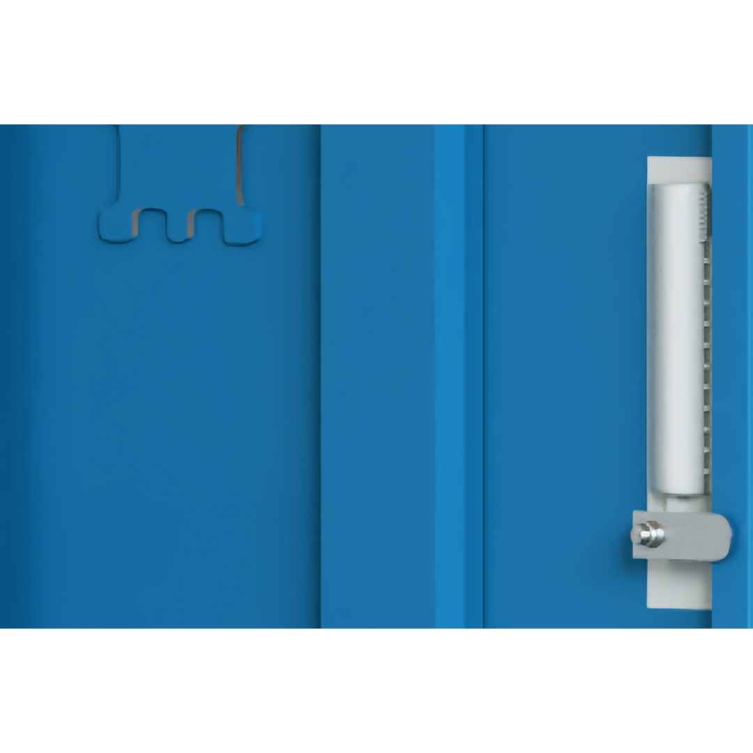 Steel 15 Door Locker Cupboard School / Employee Storage Cabinet With Lock - Blue and Light Grey