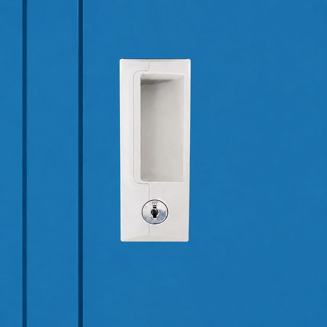 Steel 15 Door Locker Cupboard School / Employee Storage Cabinet With Lock - Blue and Light Grey