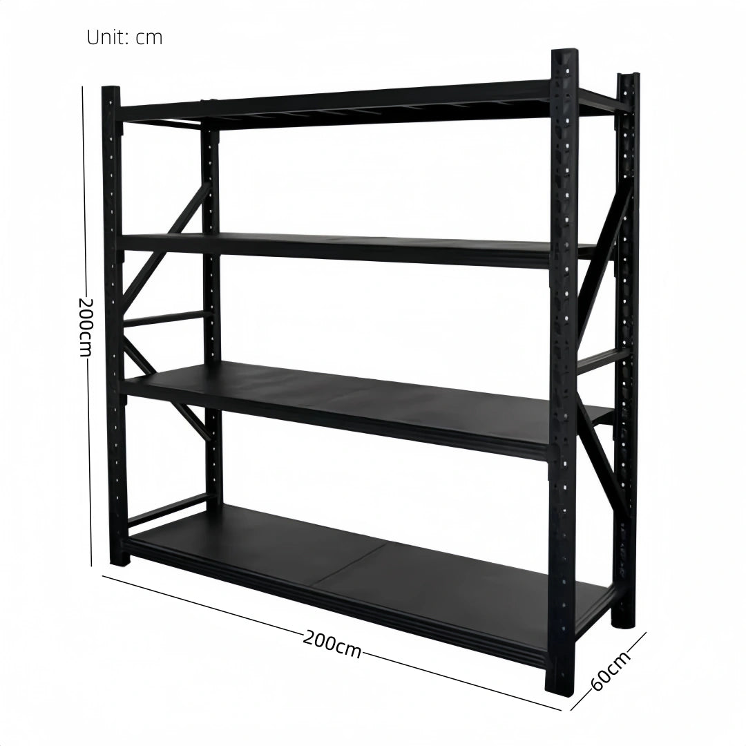 Iron Storage Rack Black warehouse storage racks – Steel Furniture Warehouse